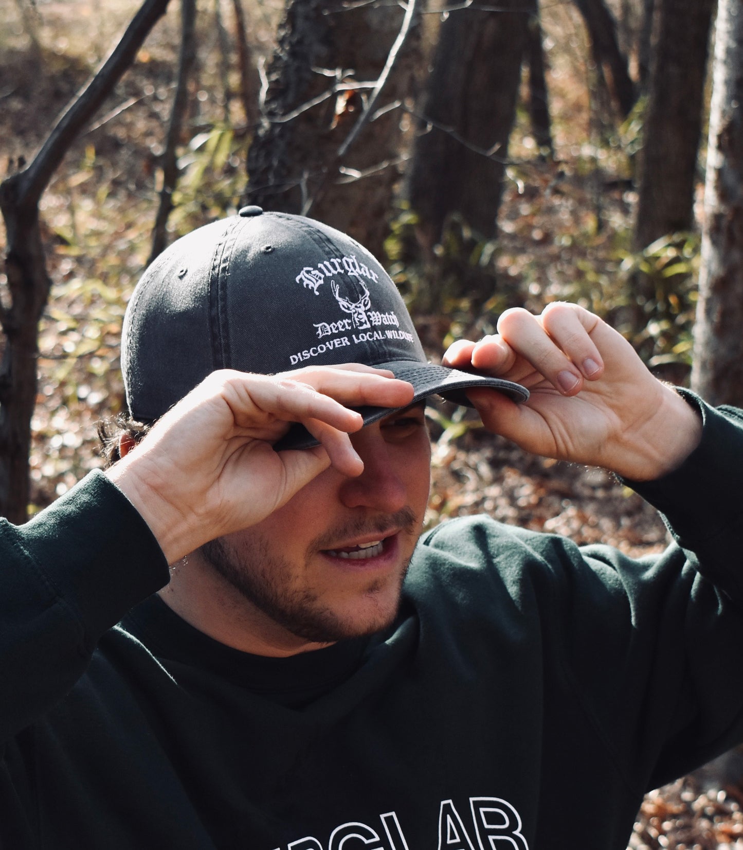 DEER WATCH DAD CAP - WASHED GRAY