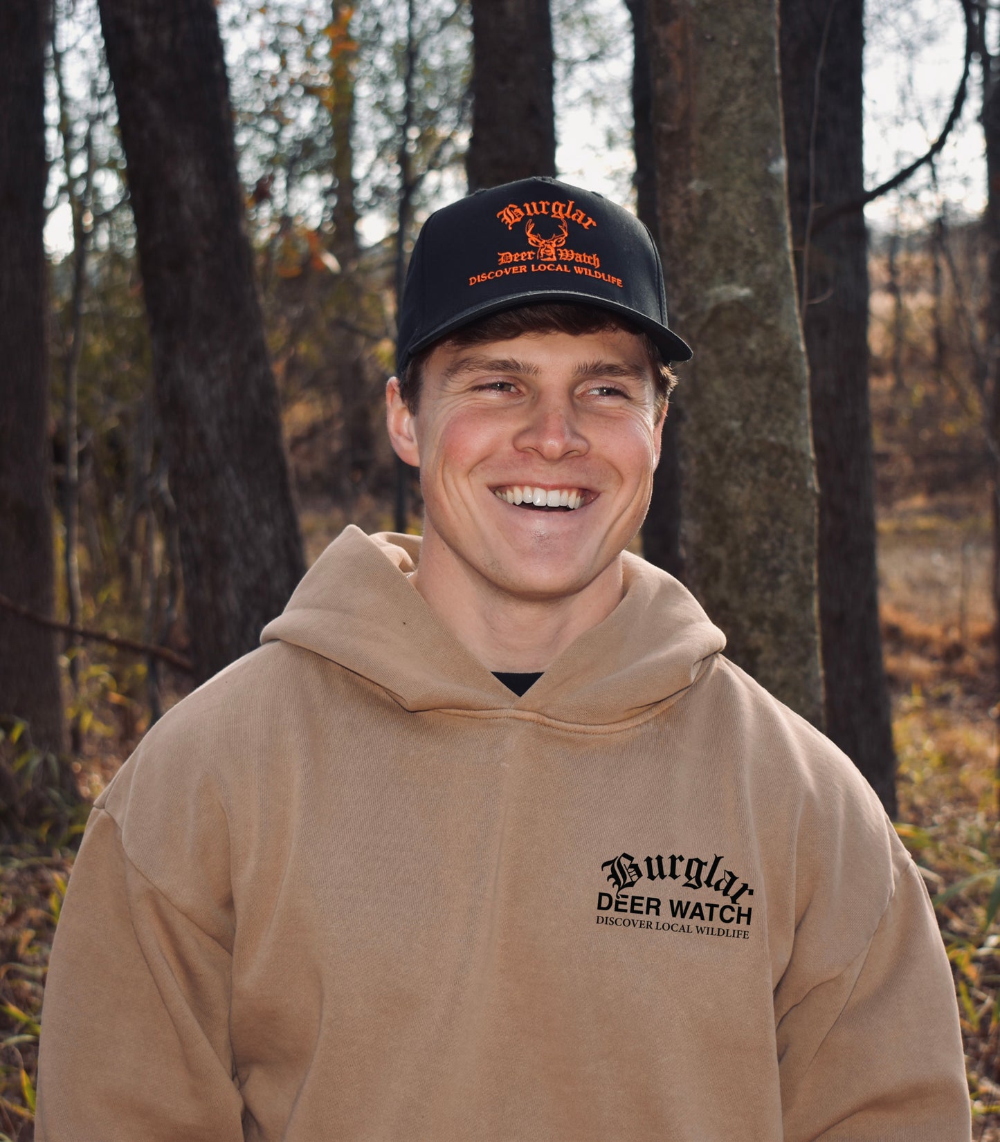 DEER WATCH HOODIE - BROWN