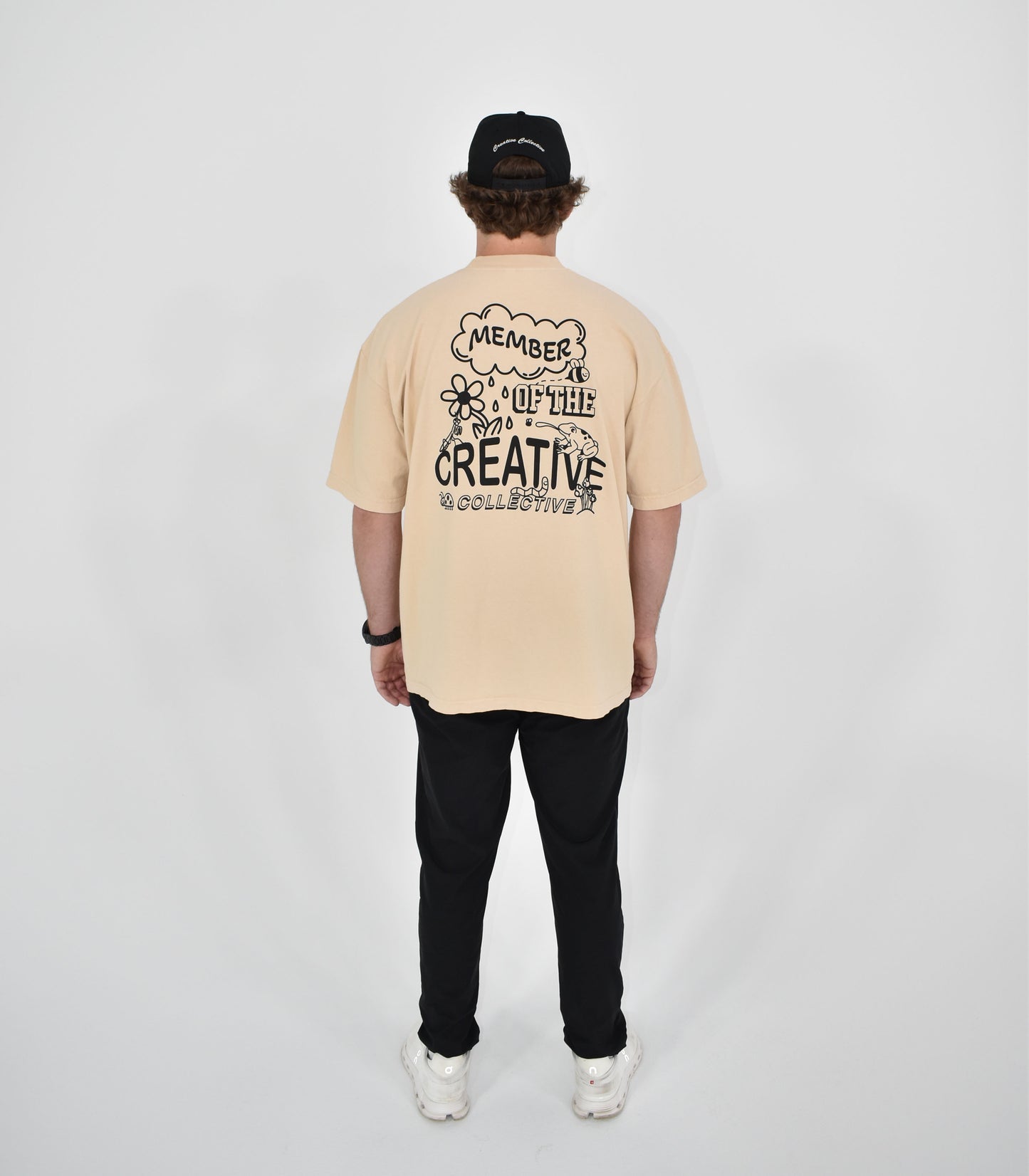 MEMBER TEE - BEIGE/BLACK