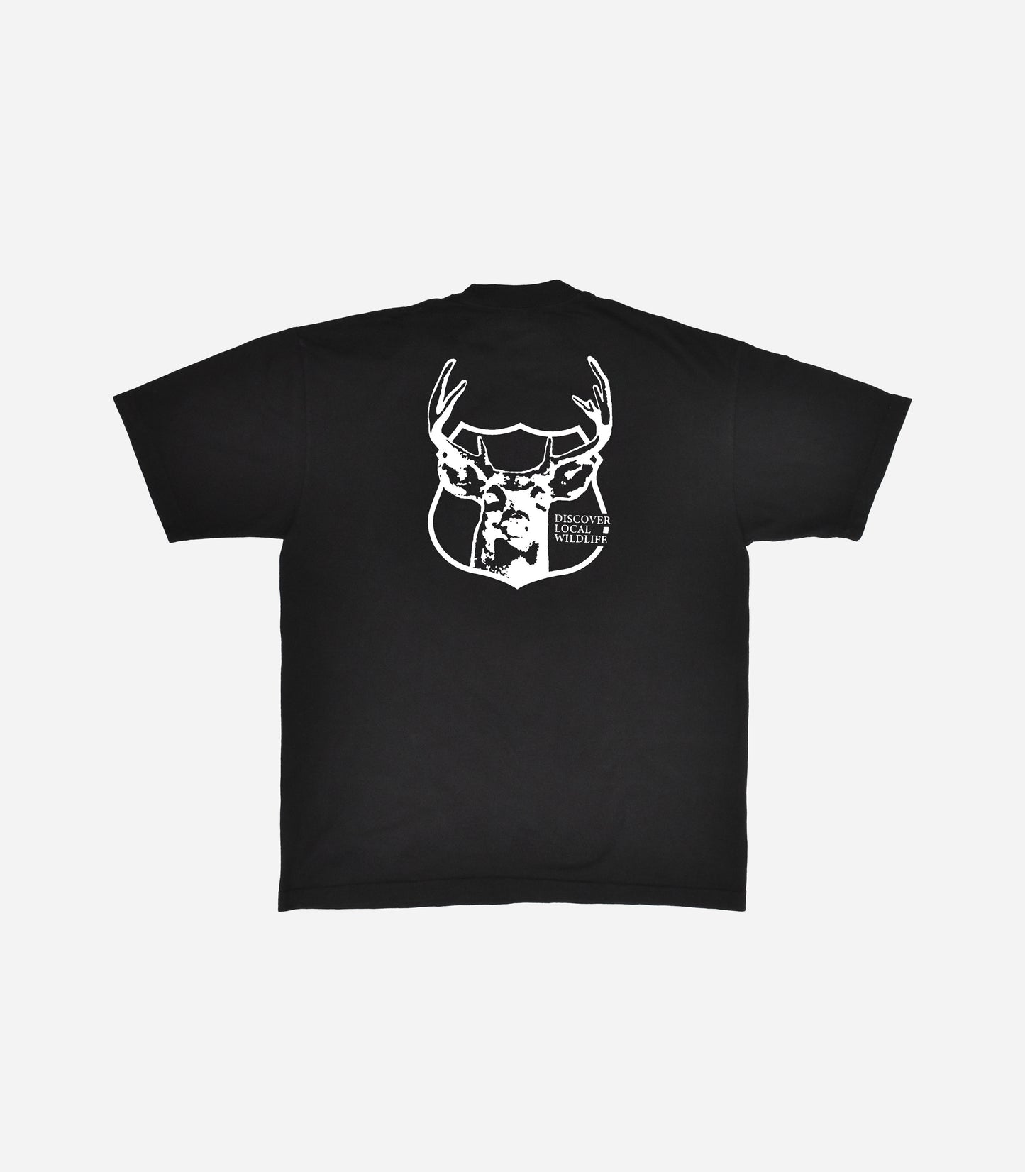 DEER WATCH TEE- BLACK/WHITE