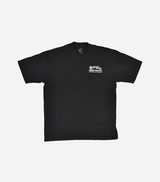 DEER WATCH TEE- BLACK/WHITE